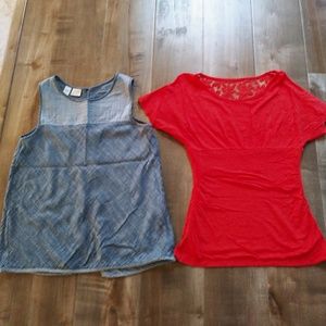 Lightly used shirt and tank